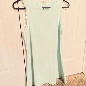 Dress, size-small scalloped hem and neckline